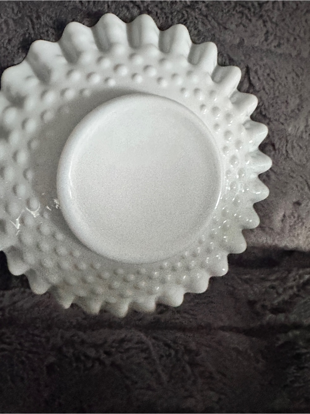 Fenton White Hobnail Milk Glass Sugar Bowl with Lid and Spoon - Picture 6 of 8